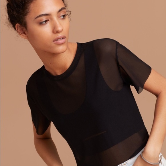 Aritzia Tops - Aritzia Wilfred Free Jamilla Sheer Tee